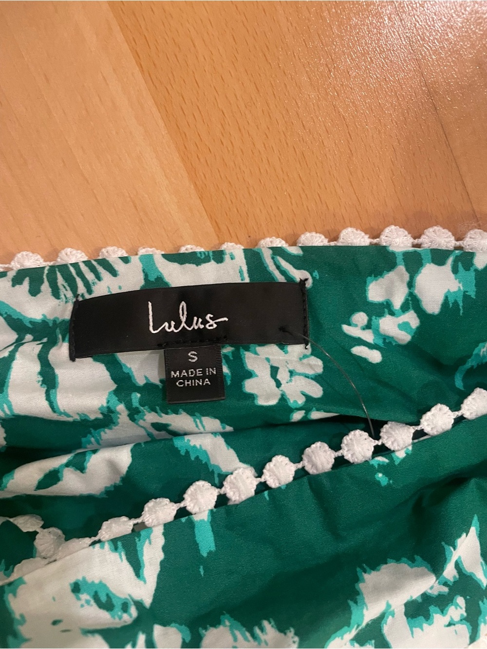 Lulu's Green and White Floral Trimmed Camisole